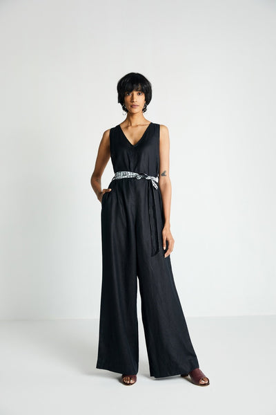 All Around the World Jumpsuit - Black