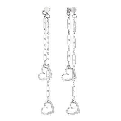 Con Amor Silver Dangle Earrings - One Size - Earrings