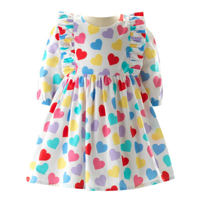 Confetti Heart Frill Dress & Bloomers - Dresses