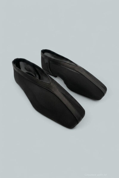 Contorno Square V - Black - 6.5 - Flats