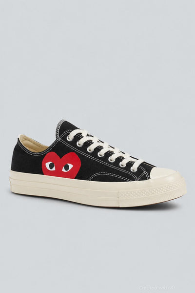 Converse Unisex Chuck Taylor Lace Up Low Top Sneakers - Black - 8 WMN / 6 MEN - Sneaker