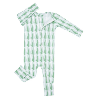 Convertible Romper - Geo Tree Green - Onesie