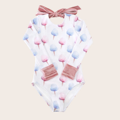 Cotton Candy One Piece Long Sleeve - One Piece Swim