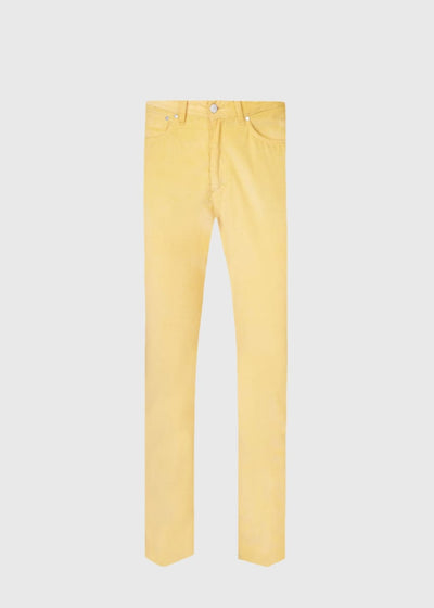 Cotton Five Pocket Corduroy Pant - Yellow - 38 - Pants