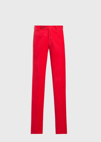 Cotton Horizontal Pincord - Crimson - Pants