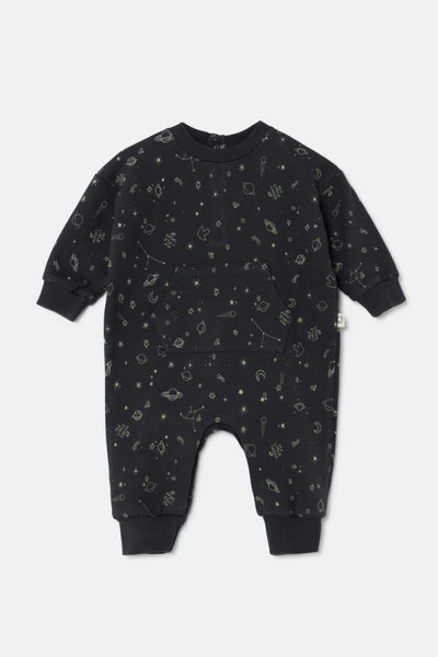 Cozmo Plush Baby Jumpsuit - Dark Grey - 6M - Onesie
