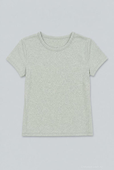 Crew Neck Donegal Tee - Mint - T-shirt