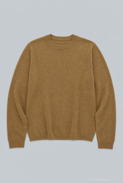 Crewneck Sweater In Cashmere Silk - Tapenade - M - Sweater