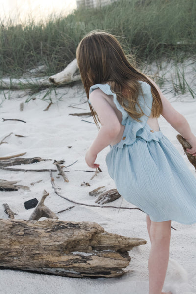 Crossback Ruffle Dress - Seafoam - Dresses