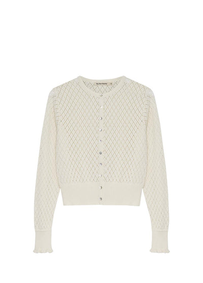 Lirio Woman Cardigan & Top Set - Ecru