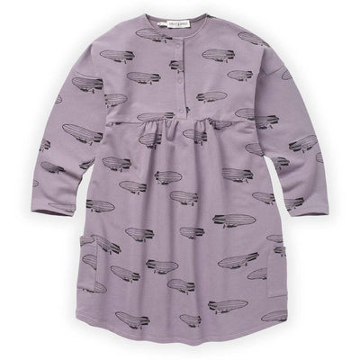 Zeppelin Print Dress - Ice Purple - Dresses