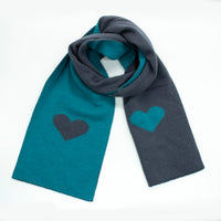 8"x60" Jaquard Scarf Two Tone - D.slate/o. Blue