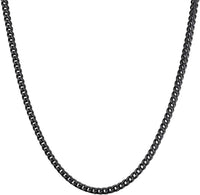 Black Plated Chain Link Classic Necklace