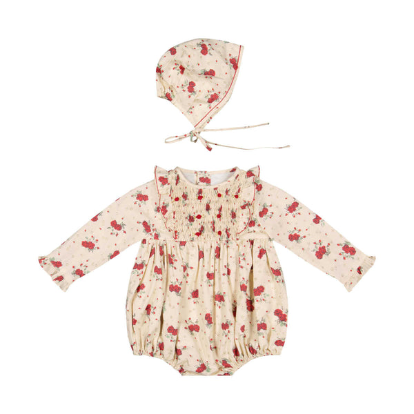 Anastasia Christmas Baby Set - Floral/White/Red