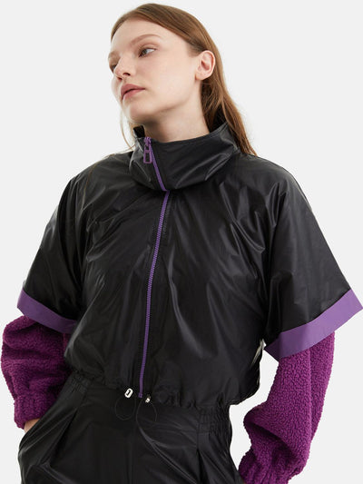 Wide Collar Jacket - Black