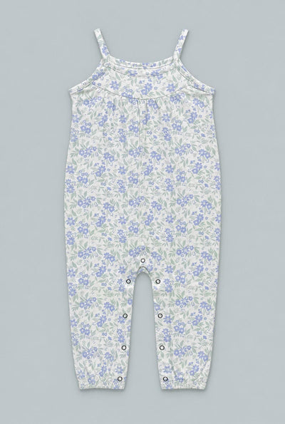 Tank Pant Romper - Vintage Flower Purple
