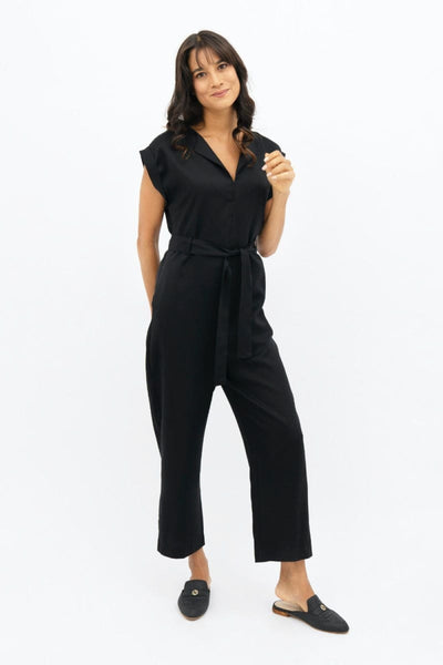 Dakar Straight Leg Jumpsuit - Licorice - XS - Jumpsuit