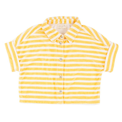 Dakota Boxy Button Down Yellow Stripe - Carnivale - Shirt