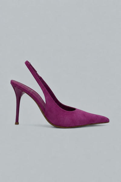 You Wish Slingback Pointed Toe Pump - Magenta Suede