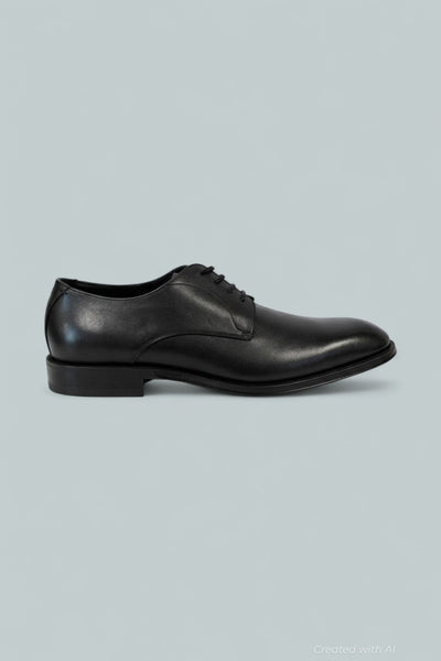 Derrek Leather Derby - Black - Dress Shoe