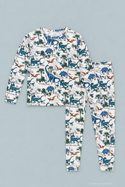Dinosaur Adventures Big Kid Pajama Set - Dinoland - Pajamas