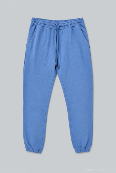 Drawstring Sweatpants - Blue - Sweatpant