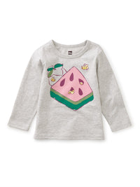 Cube Melon Baby Graphic Tee - Light Grey Heather