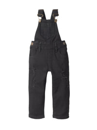 Baby Distressed Denim Overall - Black Wash