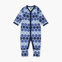 On the Go One-Piece - Blue Mosaic Tiles