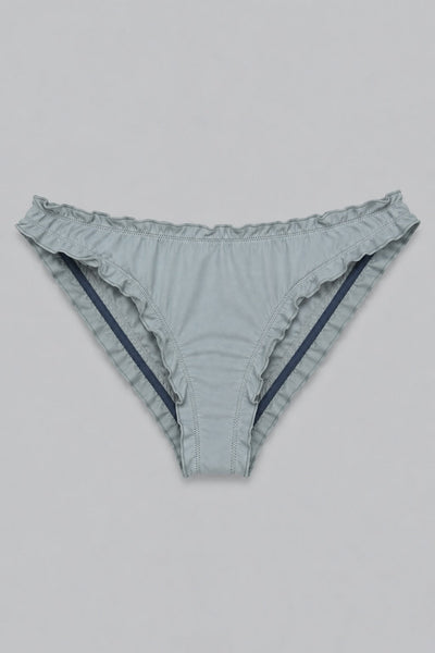 Peony Ruffle Low Rise Bikini Bottoms - Olive