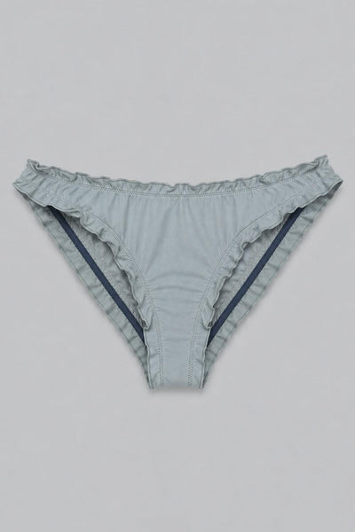 Peony Ruffle Low Rise Bikini Bottoms - Olive