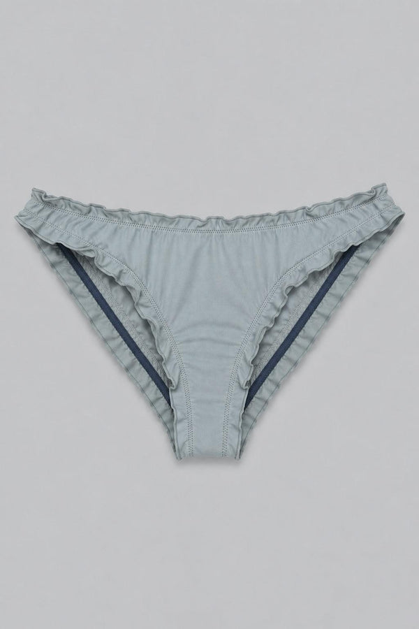 Peony Ruffle Low Rise Bikini Bottoms - Olive