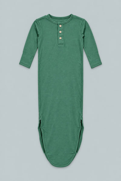 Knotted Gown - Hunter Green
