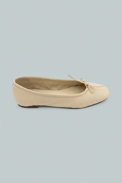 Delfina Bow Ballet Flats - Creamy