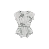 Baby Terry Romper - Heather Grey