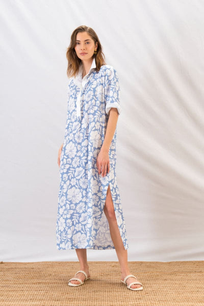 Easy Breezy Dress - Hibiscus Blue - Dresses