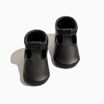 Ebony T-Bar Baby Shoe - ’Flats - Baby Kids Adult All’