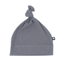 Knot Hat - Charcoal Black Ribbed