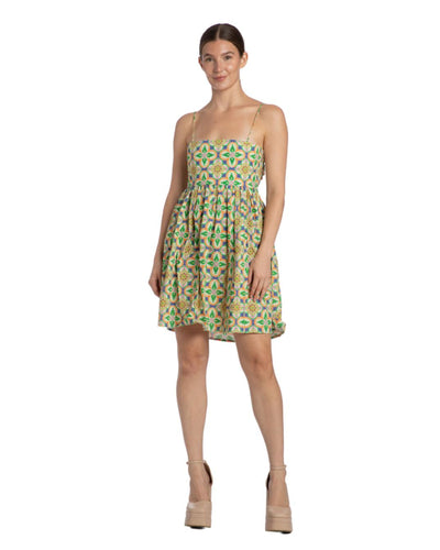 Eloise Bow Back Dress - Mosaic Tile - Dresses