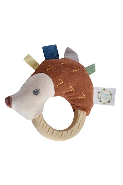 Ethan The Hedgehog - Rattle w/ Rubber Teether - Multicolor / Unisex / One Size - ’Rattles - Baby Adult’