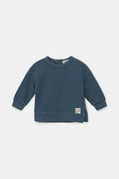Organic plush baby sweatshirt - Blue