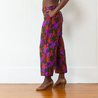 The Julia Pant - Olive/magenta