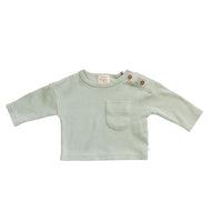 Organic Cotton Modal Rib Long Sleeve Tee - Jade