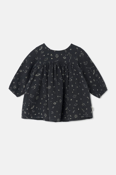 Cozmo Gauze Baby Dress - Dark Grey