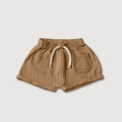 Gauze Baby Shorts - Bronze - Shorts