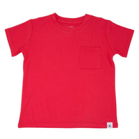 Crew Neck Tee - Lollipop Red Rib