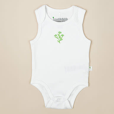 Bundle Of Joy Sleeveless Interlock Bodysuit - Innocence White
