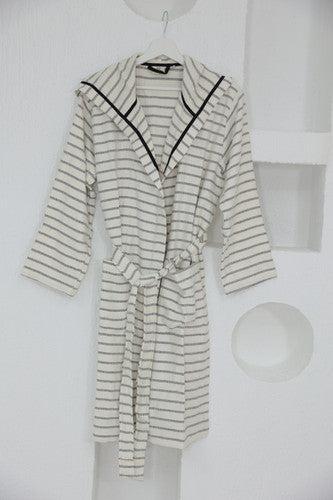 Cotton Black & White Bathrobe