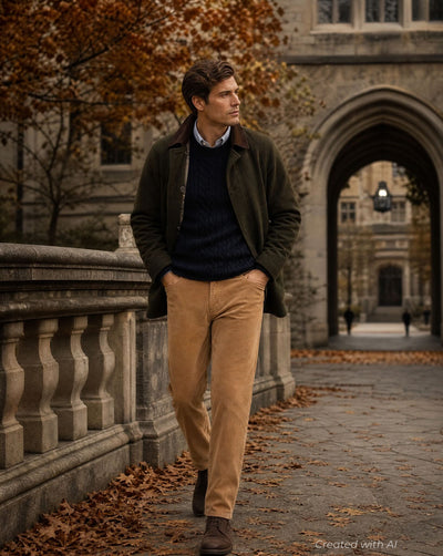 Five Pocket Corduroy Trouser - Camel - Pants