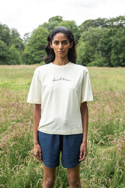 Samira Organic Cotton Top - White - T-shirt